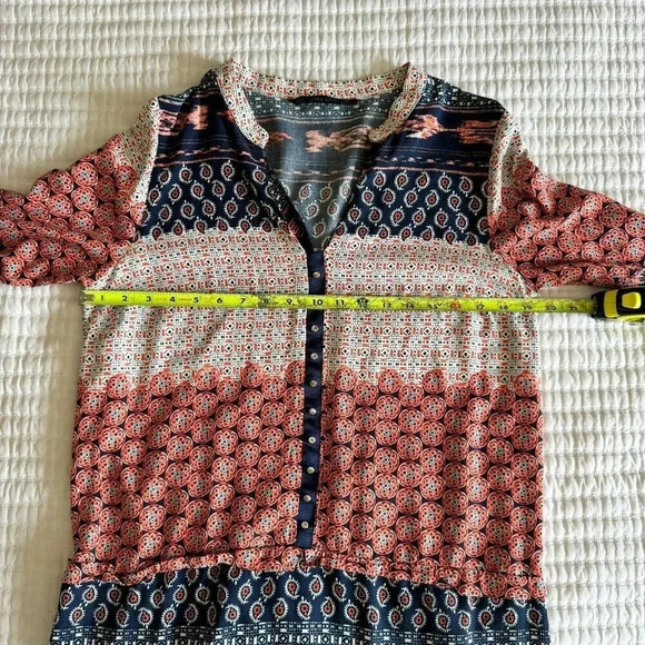 ZARA BASIC V NECK BOHO DRESS SIZE L - Picture 7 of 8